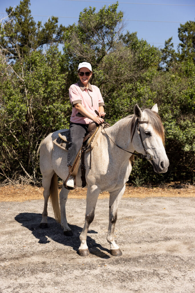 Horseback riding experience at Sea Island resort.